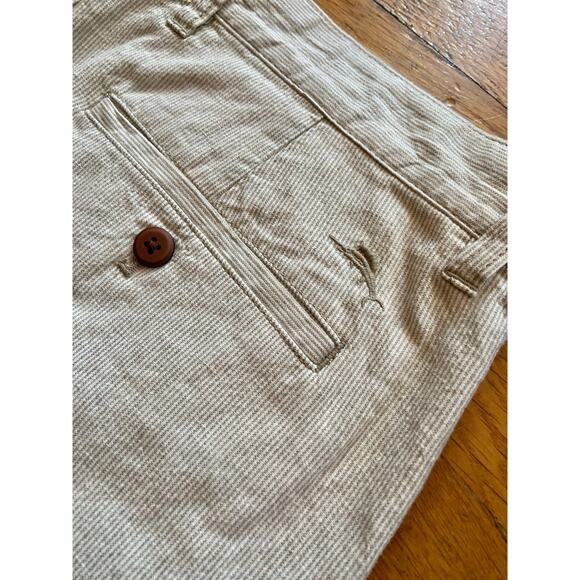 TOMMY BAHAMA Beige Pinstripe Linen/Cotton Shorts sz 35 - Picture 5 of 11